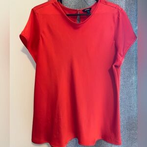 Orange satin Express blouse